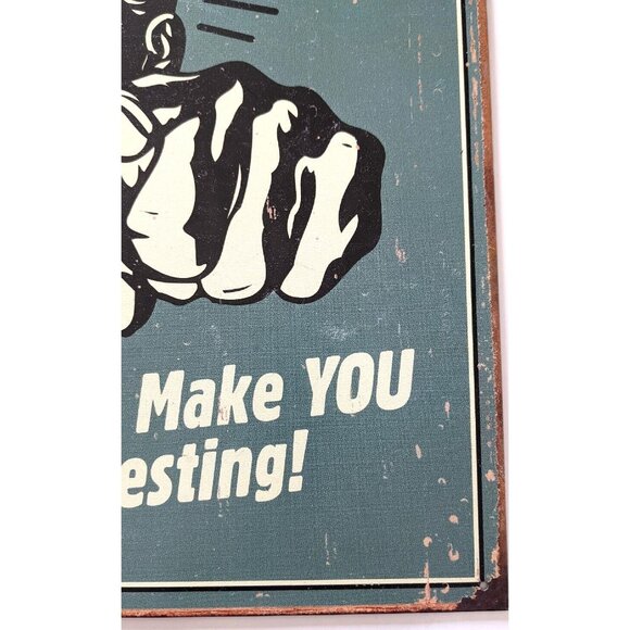 Tin Sign Wall Art Bar Man Cave Decor Retro Style Distressed 12*16" Made In USA - Picture 5 of 9